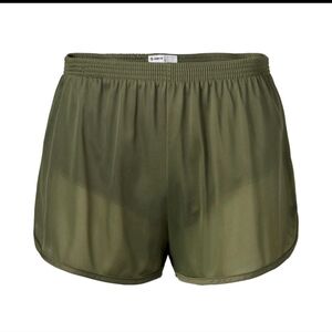 Vintage Soffee Army Green Silkies Running Shorts‎